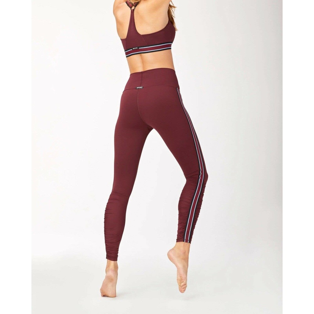 Michi Speed High Leggings Size M High Rise Full Length Rouge Medium Wine